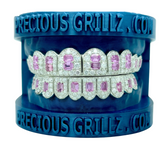 Pink Sapphire VVS Moissanite Diamond Grillz