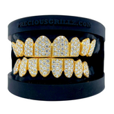 10 ON 10 VVS Jumbo Moissanite Honeycomb Grillz