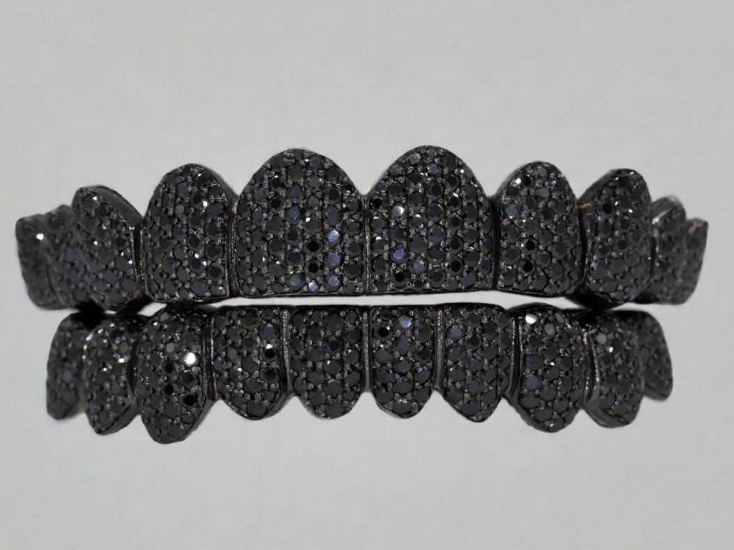 Black Moissanite Diamond Grillz